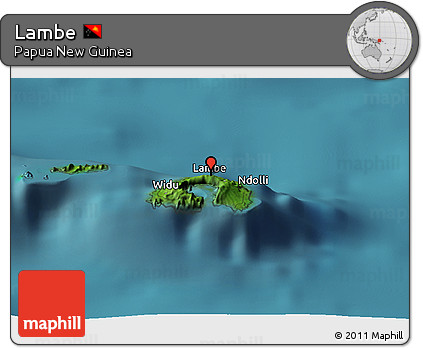 Satellite Panoramic Map of Lambe