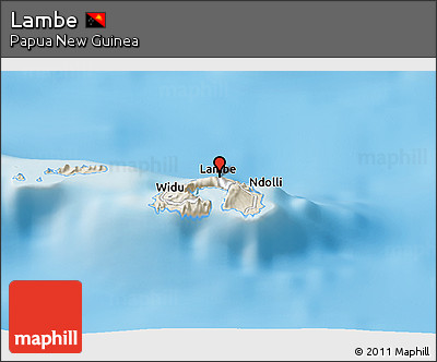 Shaded Relief Panoramic Map of Lambe