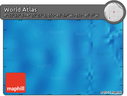 Physical Map of the Area around 4° 32' 58" S, 151° 13' 29" W