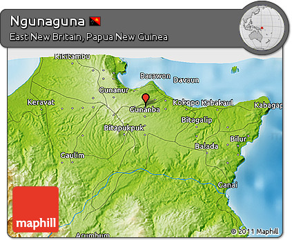 Physical 3D Map of Ngunaguna