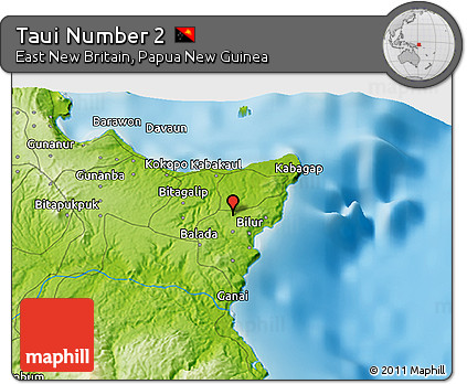 Physical 3D Map of Taui Number 2