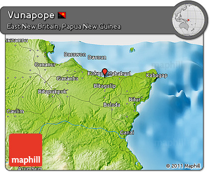 Physical 3D Map of Vunapope