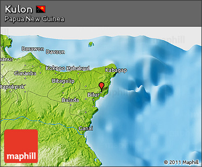 Physical 3D Map of Kulon