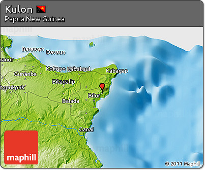 Physical 3D Map of Kulon