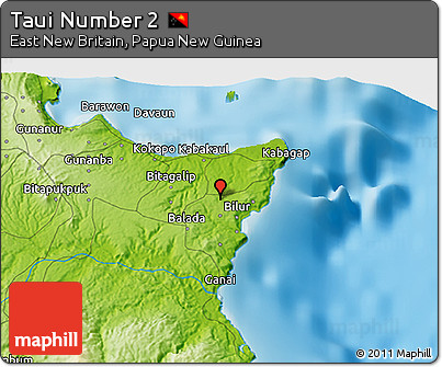 Physical 3D Map of Taui Number 2
