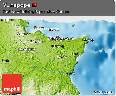 Physical 3D Map of Vunapope