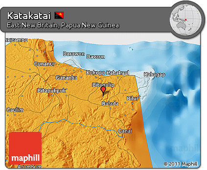 Political 3D Map of Katakatai