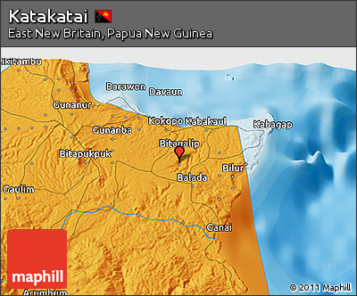 Political 3D Map of Katakatai