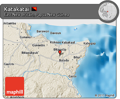 Shaded Relief 3D Map of Katakatai