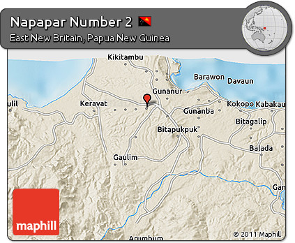 Shaded Relief 3D Map of Napapar Number 2