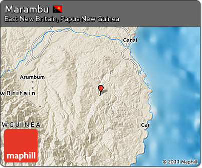 Shaded Relief 3D Map of Marambu