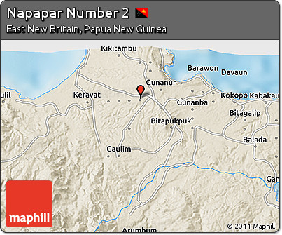 Shaded Relief 3D Map of Napapar Number 2