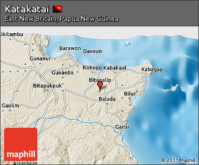 Shaded Relief 3D Map of Katakatai