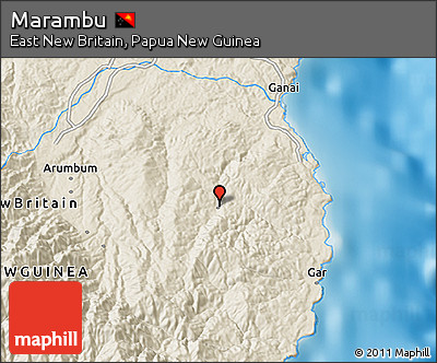 Shaded Relief 3D Map of Marambu