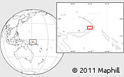 Blank Location Map of the area around 4° 32' 58" S, 152° 13' 29" E