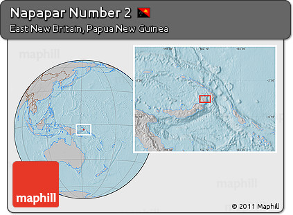 Gray Location Map of Napapar Number 2, hill shading