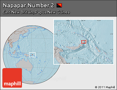 Gray Location Map of Napapar Number 2, hill shading