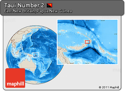 Shaded Relief Location Map of Taui Number 2