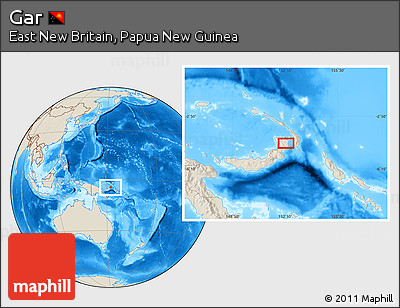 Shaded Relief Location Map of Gar