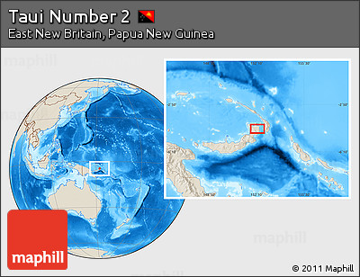 Shaded Relief Location Map of Taui Number 2