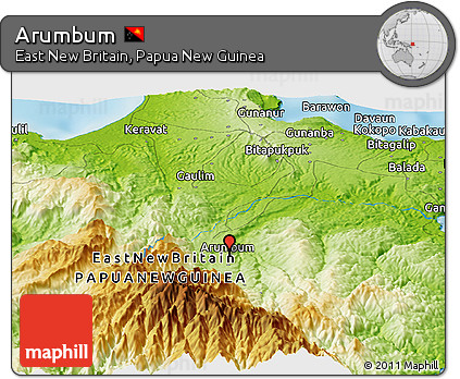 Physical Panoramic Map of Arumbum