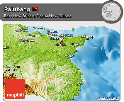 Physical Panoramic Map of Ralubang