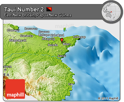 Physical Panoramic Map of Taui Number 2