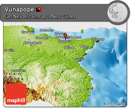 Physical Panoramic Map of Vunapope
