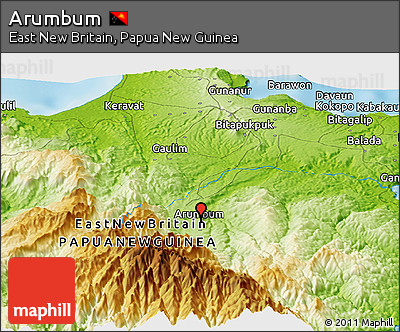 Physical Panoramic Map of Arumbum
