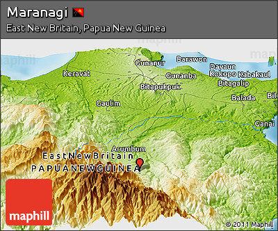 Physical Panoramic Map of Maranagi
