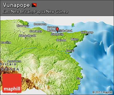 Physical Panoramic Map of Vunapope