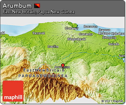 Physical Panoramic Map of Arumbum