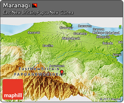 Physical Panoramic Map of Maranagi