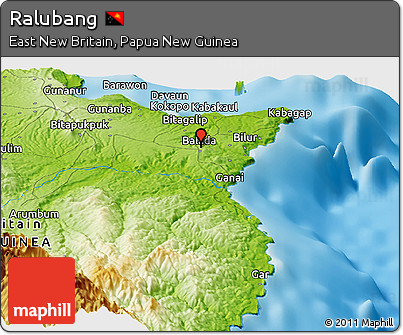 Physical Panoramic Map of Ralubang
