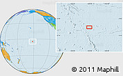 Political Location Map of the area around 4° 32' 58" S, 152° 4' 29" W