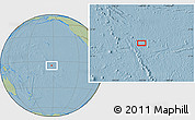Savanna Style Location Map of the area around 4° 32' 58" S, 152° 4' 29" W, hill shading