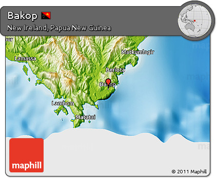 Physical 3D Map of Bakop