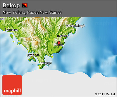 Physical 3D Map of Bakop