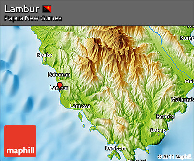 Physical 3D Map of Lambur