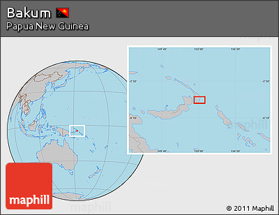 Gray Location Map of Bakum