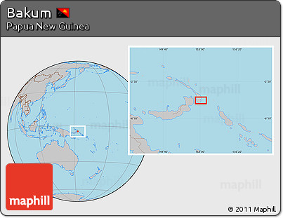 Gray Location Map of Bakum