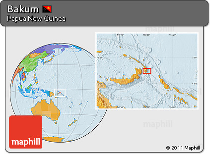 Political Location Map of Bakum