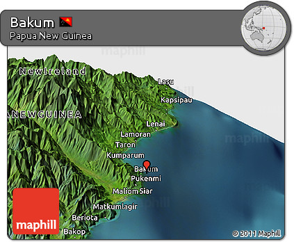 Satellite Panoramic Map of Bakum