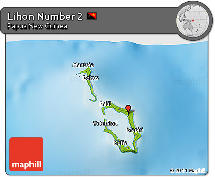 Physical 3D Map of Lihon Number 2