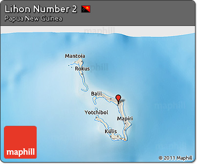 Shaded Relief 3D Map of Lihon Number 2