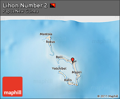 Shaded Relief 3D Map of Lihon Number 2