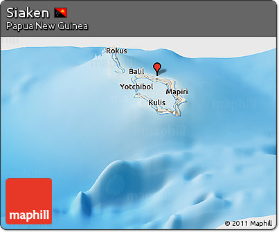 Shaded Relief Panoramic Map of Siaken