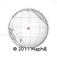 Outline Map of the Area around 4° 32' 58" S, 155° 28' 29" W, rectangular outline