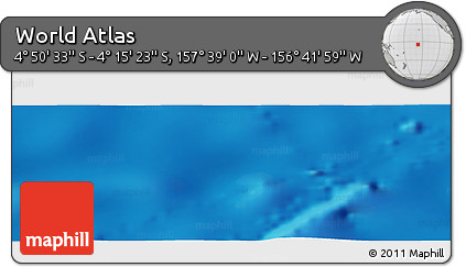 Physical Panoramic Map of the Area around 4° 32' 58" S, 157° 10' 30" W