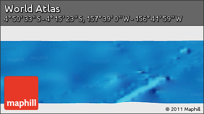 Physical Panoramic Map of the Area around 4° 32' 58" S, 157° 10' 30" W